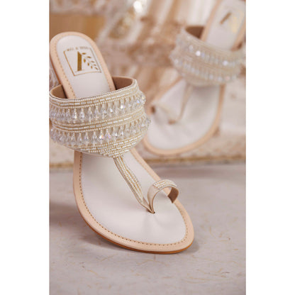 House of Vian Women White Ilina Lock Heels