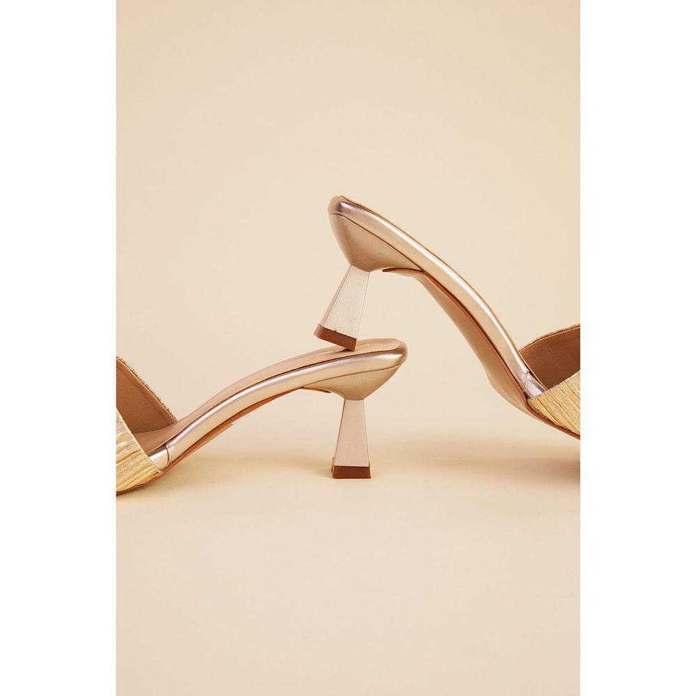 House of Vian Women Gold Seinna Heels