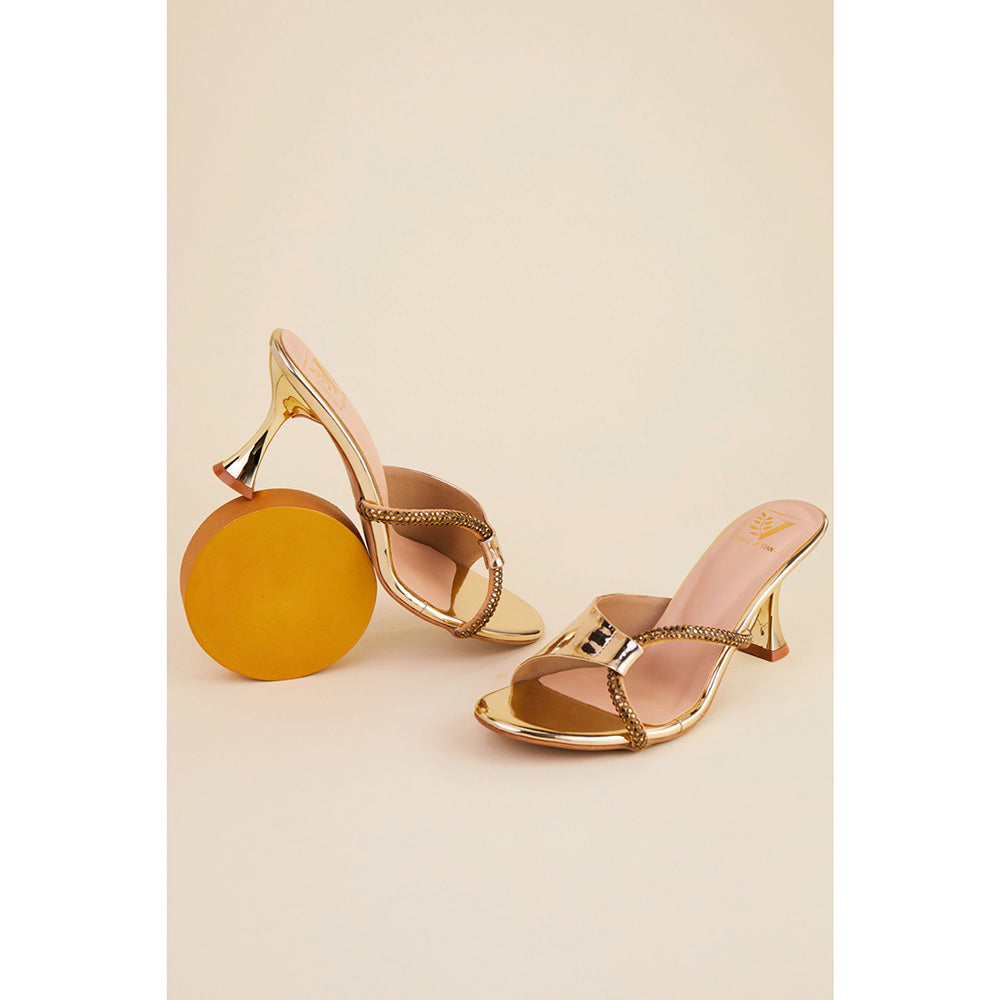 House of Vian Women Gold Serena Heels