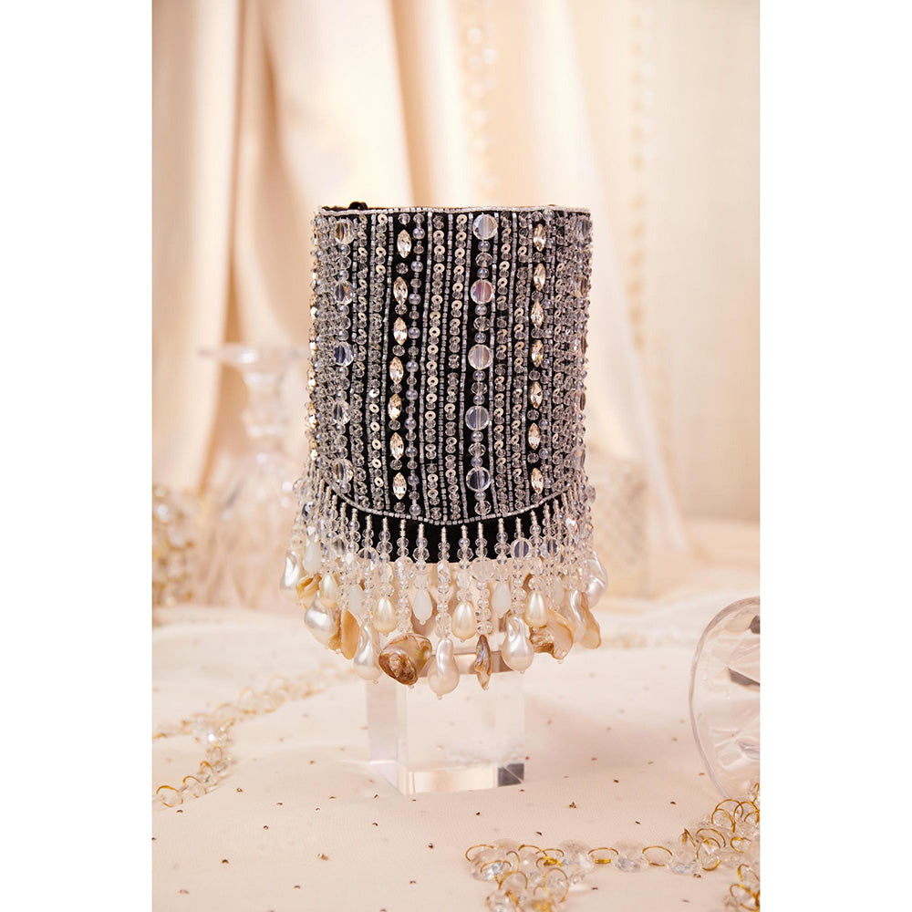 House of Vian Women Embellished Black Potli