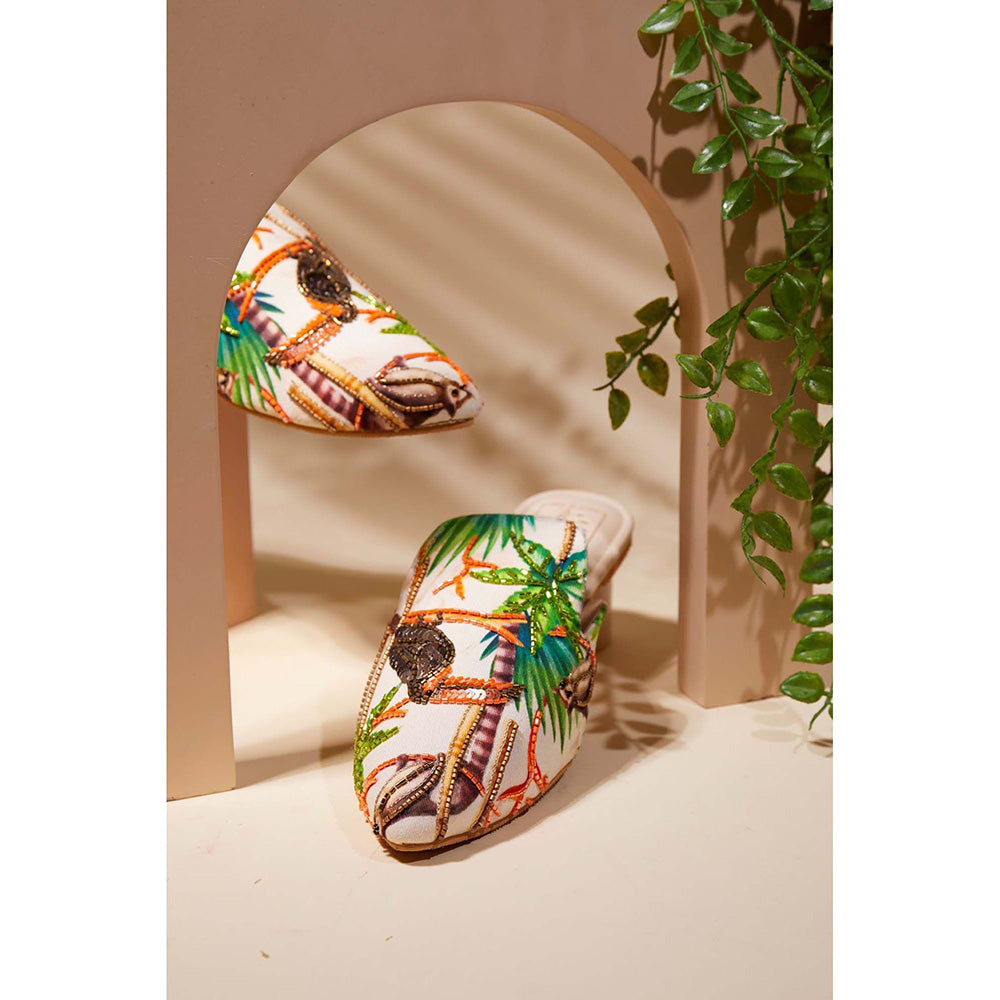 House of Vian Cream Happy Hornbill Mules