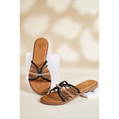 House of Vian Lana Black Flats