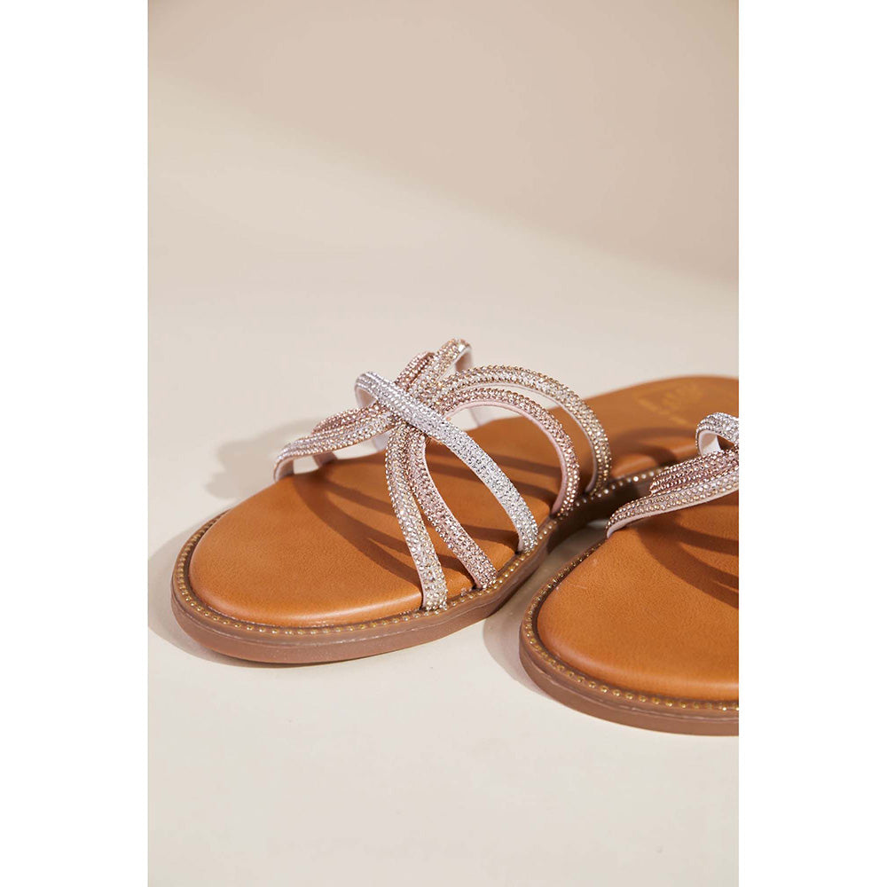 House of Vian Lana Gold Flats