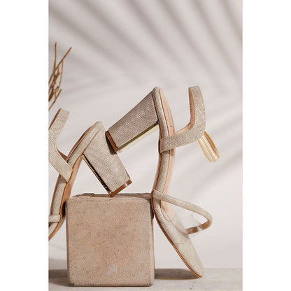 House of Vian Sabrina Gold Sandals Heels