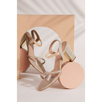 House of Vian Sabrina Gold Sandals Heels