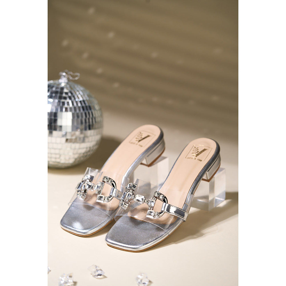 House of Vian Bianca Silver Sandals Heels