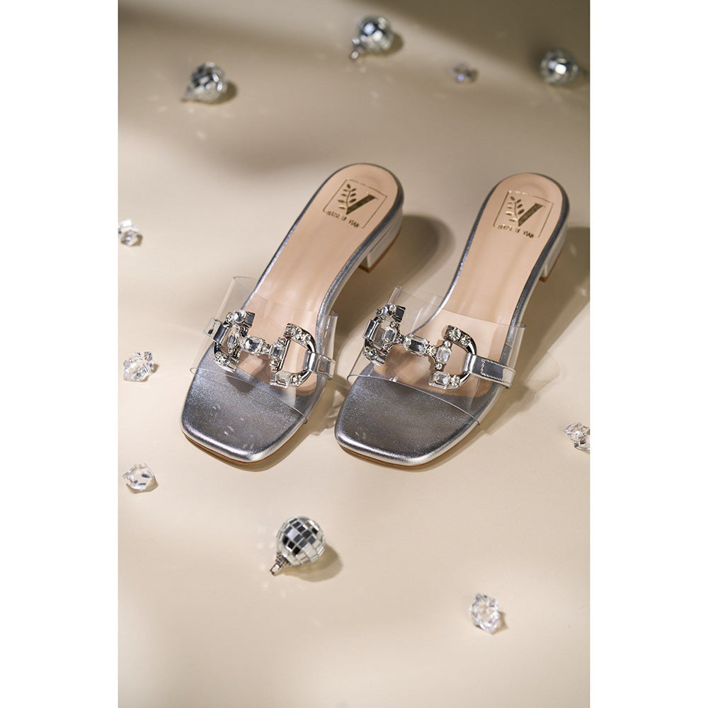 House of Vian Bianca Silver Sandals Heels