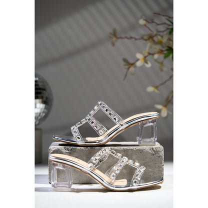 House of Vian Rihanna Silver Sandals Heels