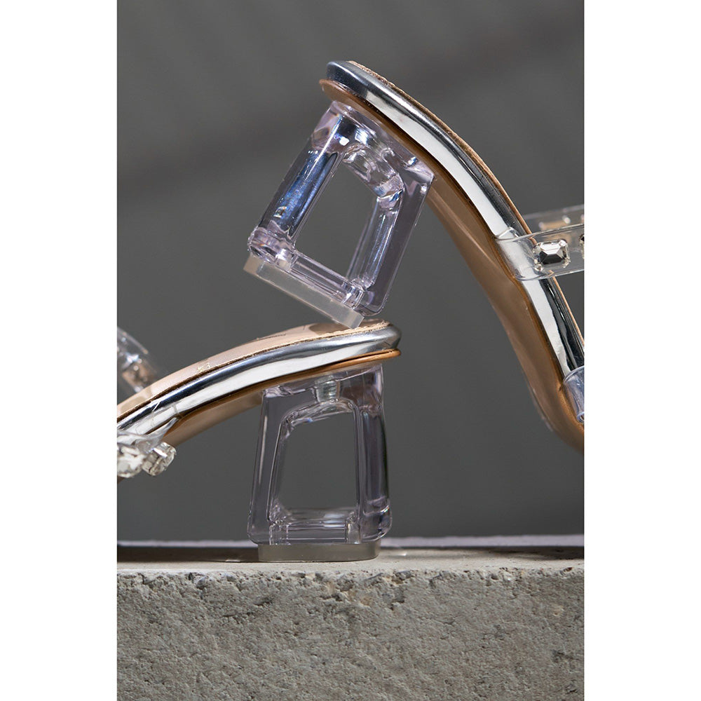 House of Vian Rihanna Silver Sandals Heels