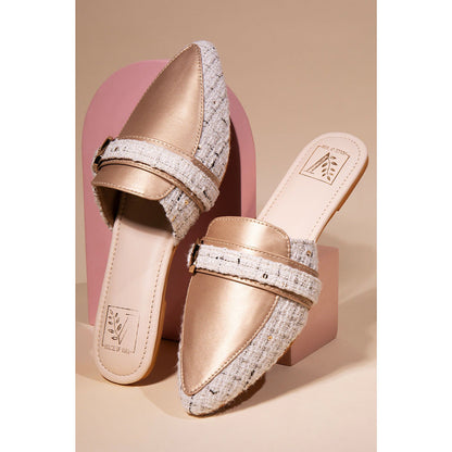 House of Vian Buckle It Rose Gold Mules