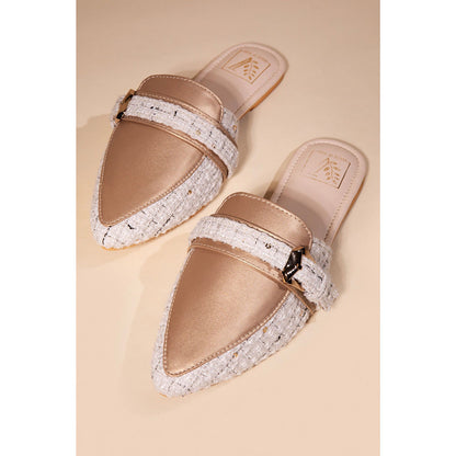 House of Vian Buckle It Rose Gold Mules