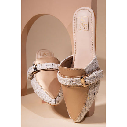 House of Vian Buckle It Rose Gold Mules