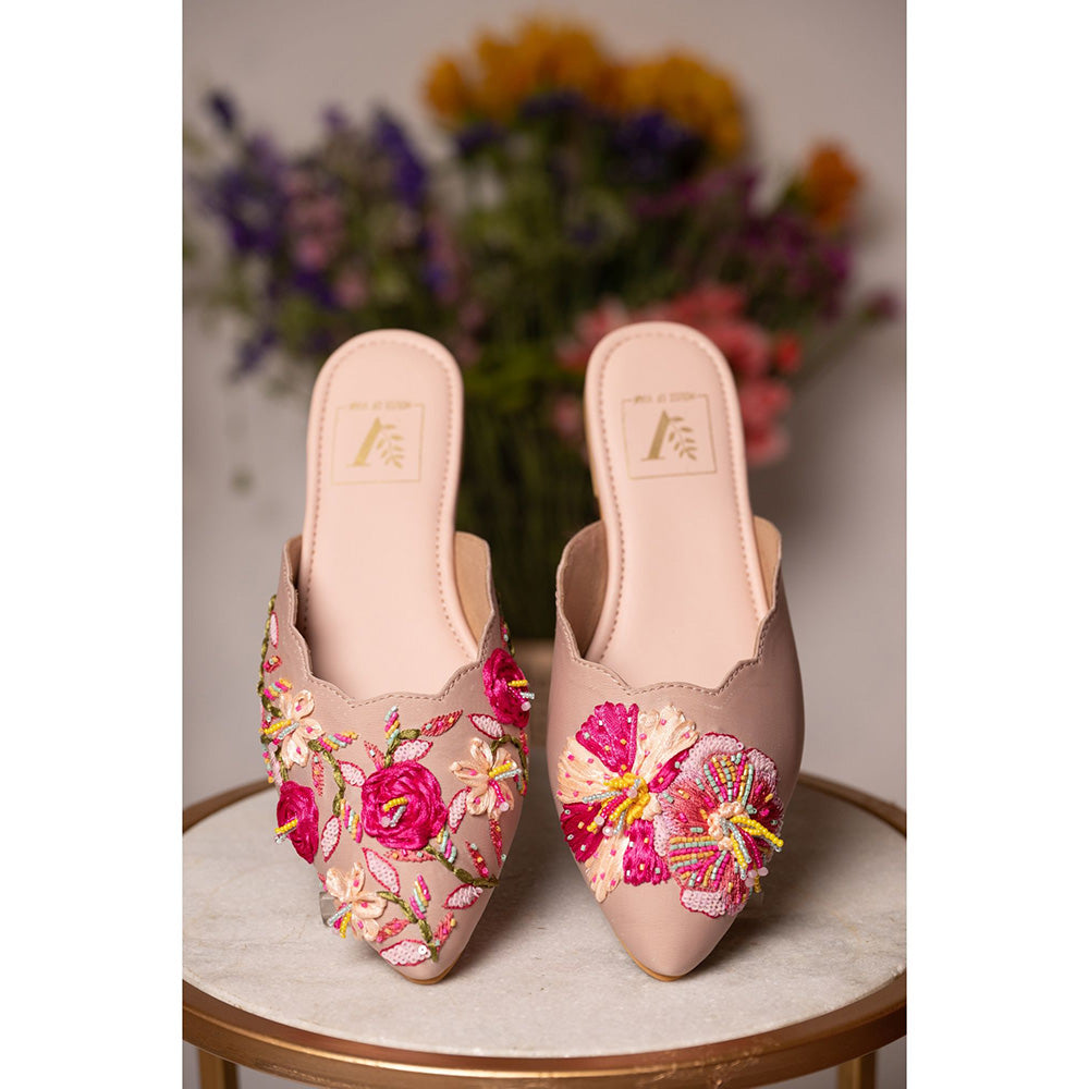 House of Vian Zinnia Pink Mules
