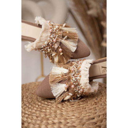 House of Vian Brown Struck Mules