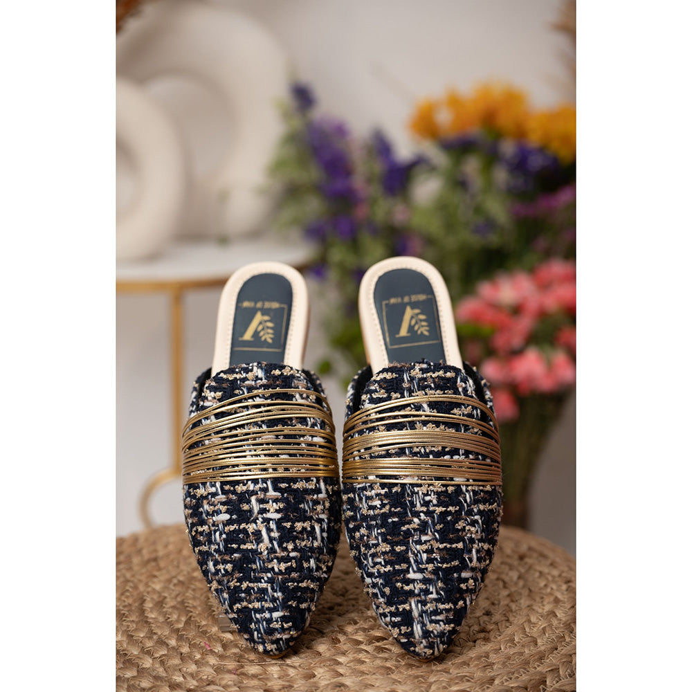 House of Vian Starlit Navy Blue Mules