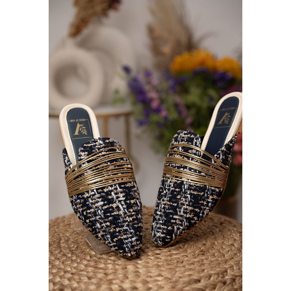 House of Vian Starlit Navy Blue Mules