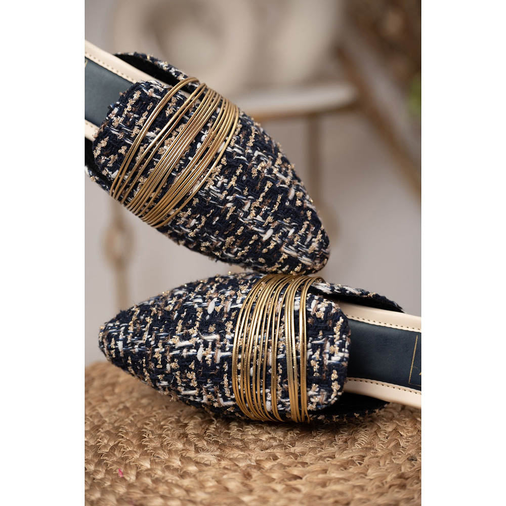 House of Vian Starlit Navy Blue Mules