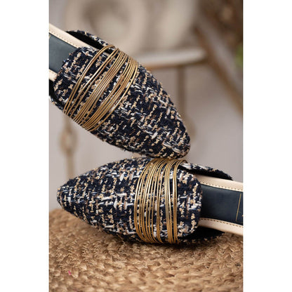 House of Vian Starlit Navy Blue Mules