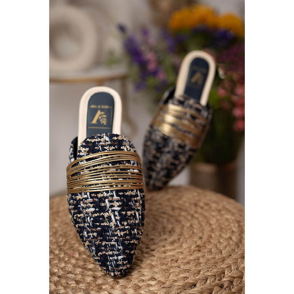 House of Vian Starlit Navy Blue Mules