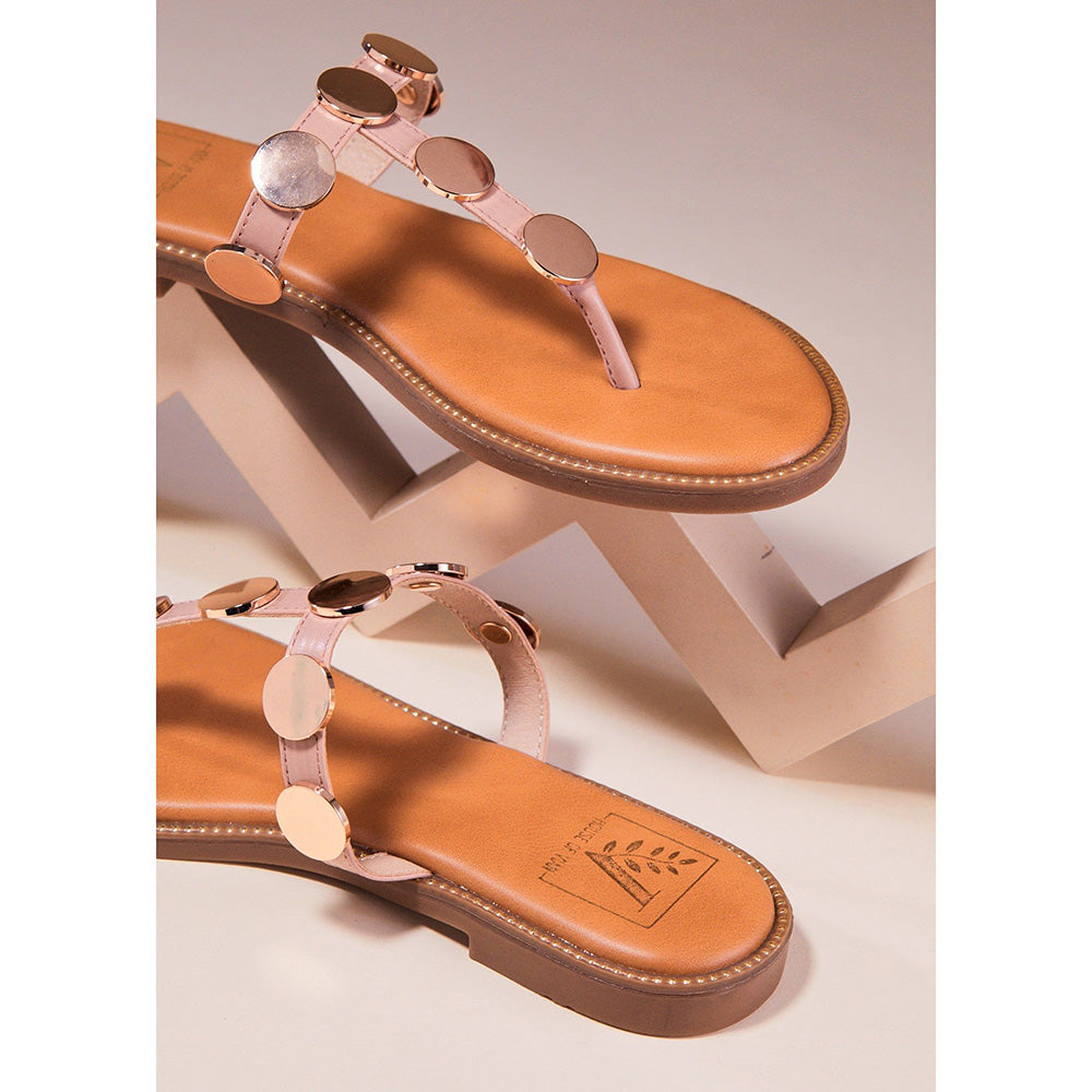 House of Vian Jolene Pink T-Strap Flats