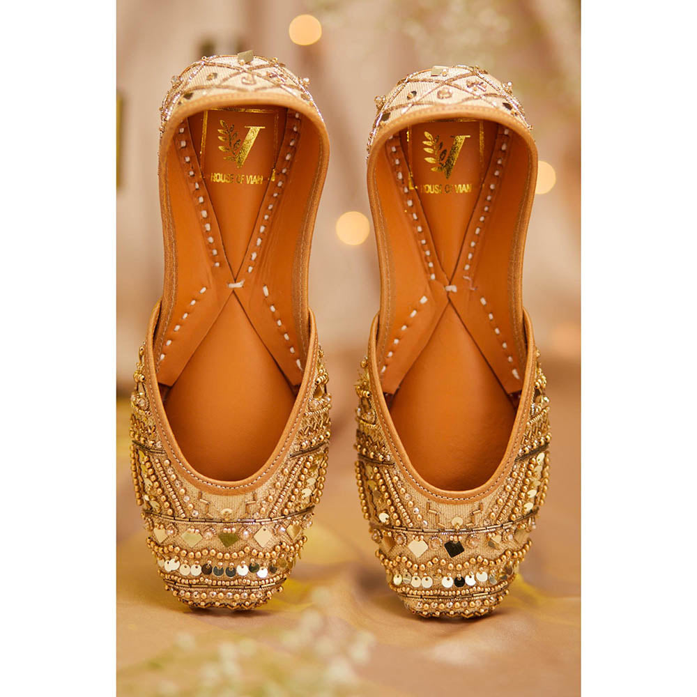 House of Vian Jannat Gold Juttis