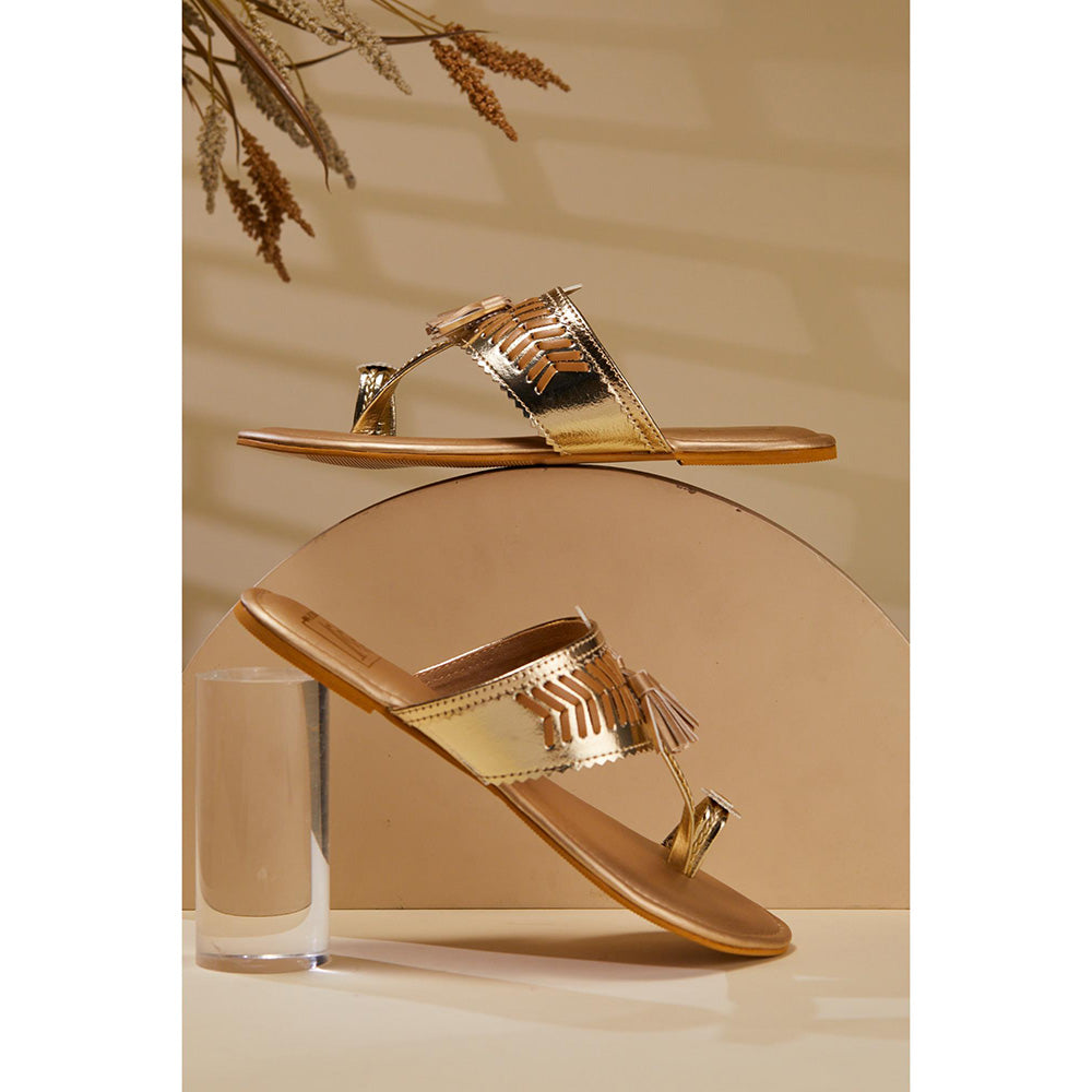 House of Vian Kolhita Gold Kolhapuri