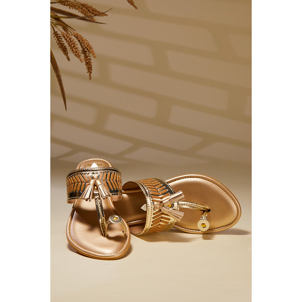 House of Vian Kolhita Gold Kolhapuri