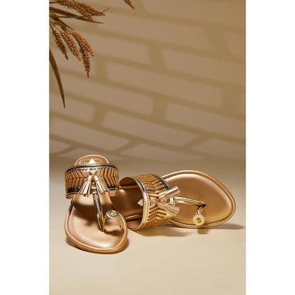 House of Vian Kolhita Gold Kolhapuri