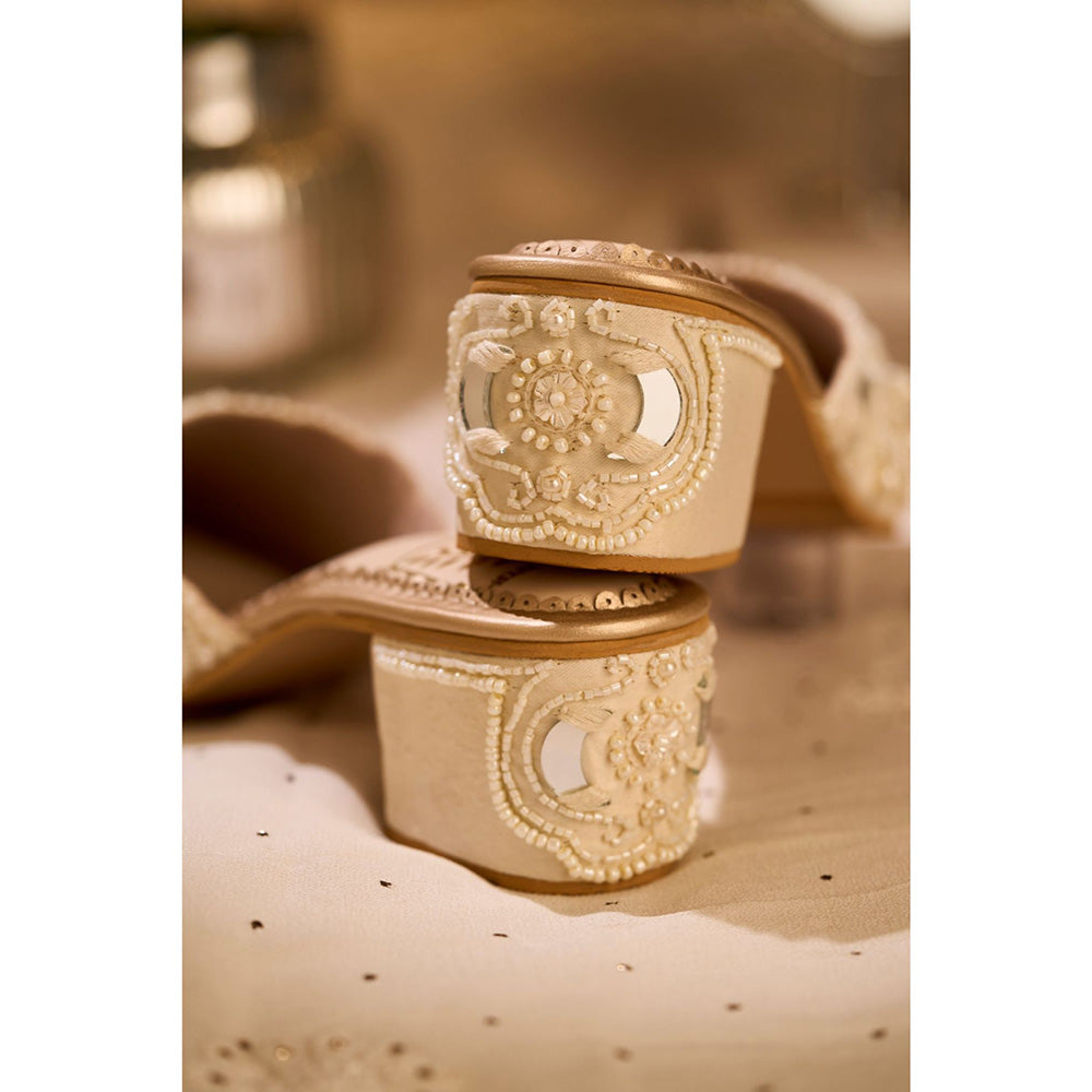 House of Vian Chandrika Beige Mules