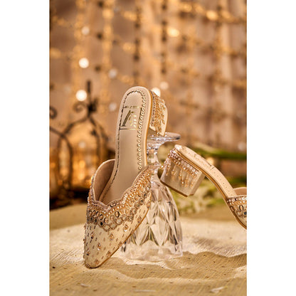 House of Vian Shabnam Beige Mules