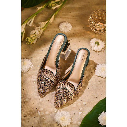 House of Vian Rabayat Green Mules