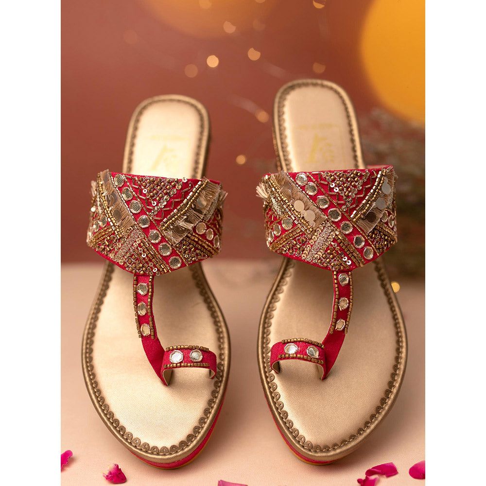 House of Vian Nazm Pink Wedges