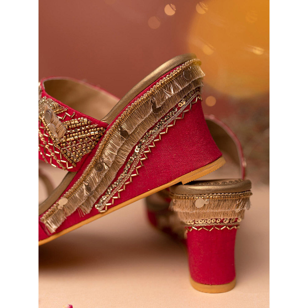 House of Vian Nazm Pink Wedges