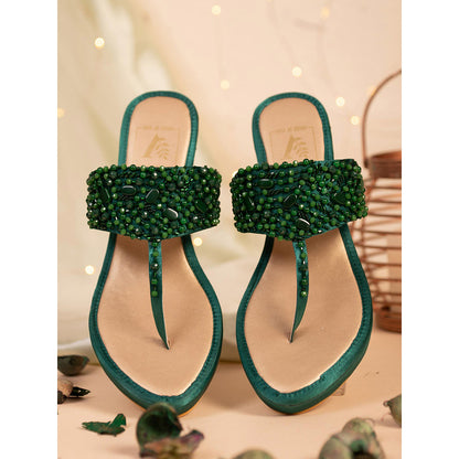 House of Vian Samara Green Wedges