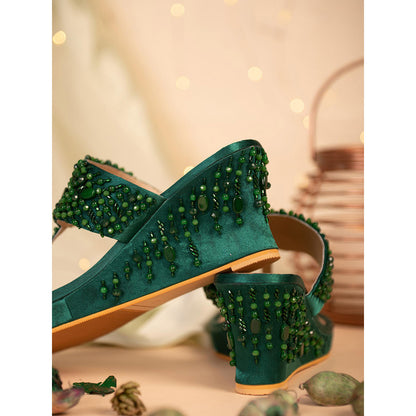 House of Vian Samara Green Wedges