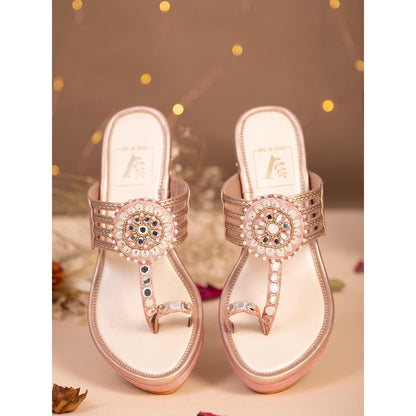 House of Vian Jharokha Pink Wedges
