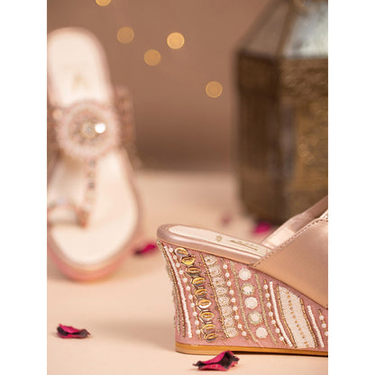 House of Vian Jharokha Pink Wedges