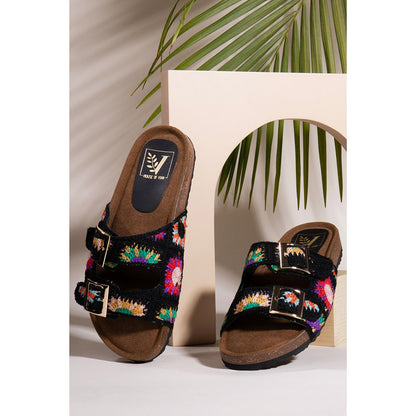 House of Vian Women Black Sandals