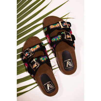 House of Vian Women Black Sandals