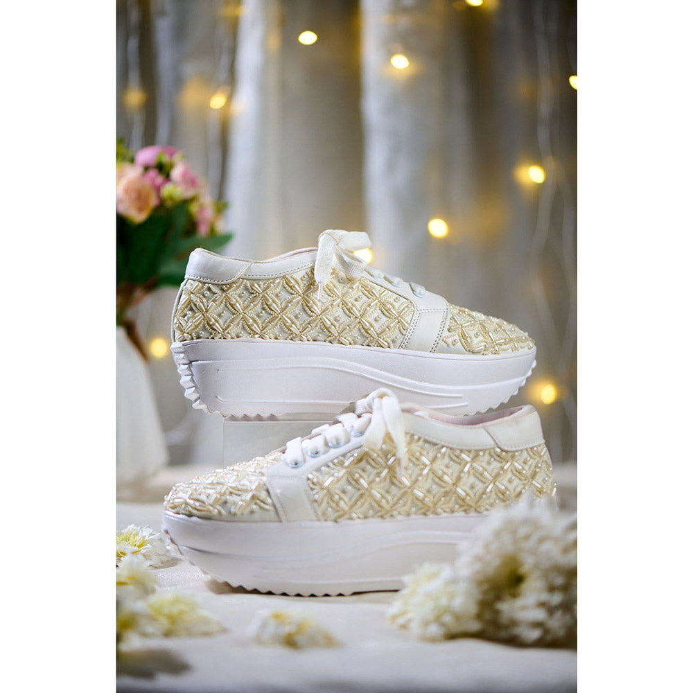 House of Vian White Elysian Pearl Sneakers