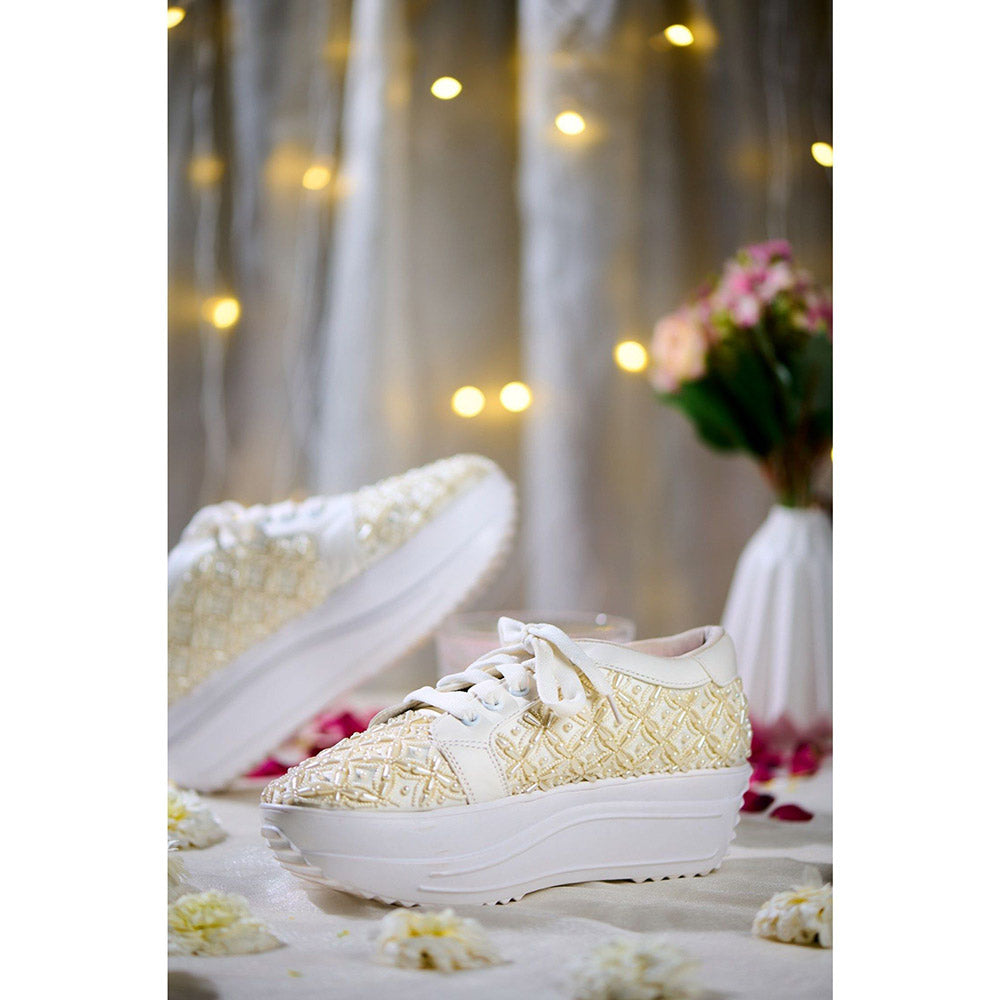 House of Vian White Elysian Pearl Sneakers