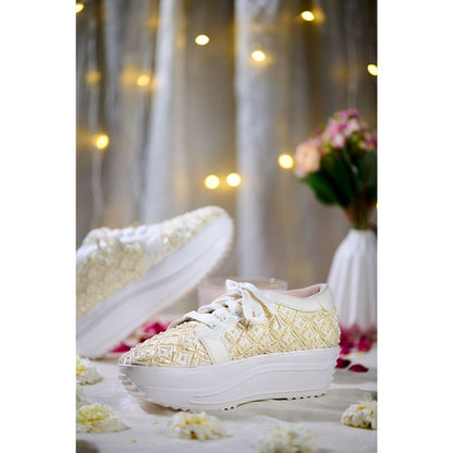 House of Vian White Elysian Pearl Sneakers