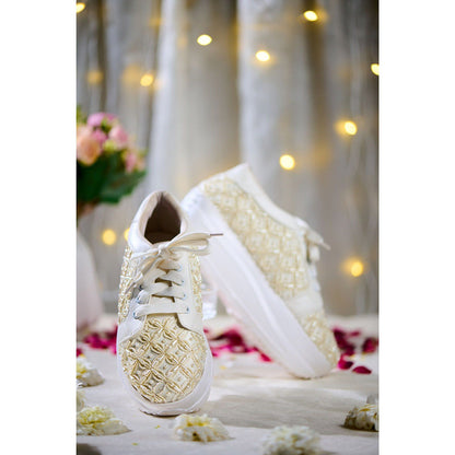 House of Vian White Elysian Pearl Sneakers