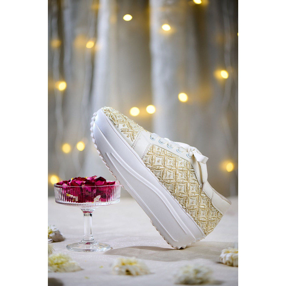 House of Vian White Elysian Pearl Sneakers