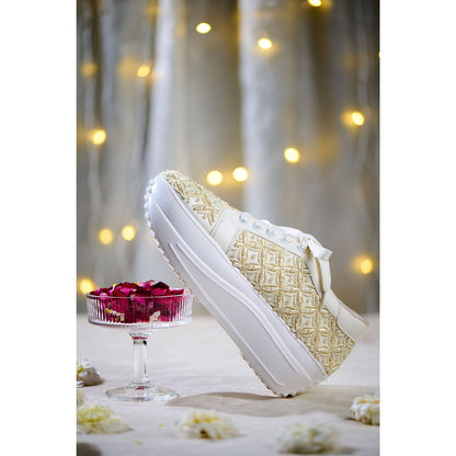 House of Vian White Elysian Pearl Sneakers