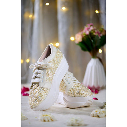 House of Vian White Elysian Pearl Sneakers
