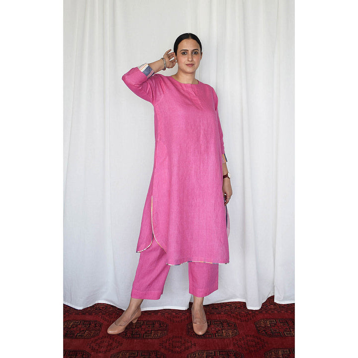 HOUSE OF MOXA Orchid Pink Linen Co-Ord (Set of 2)