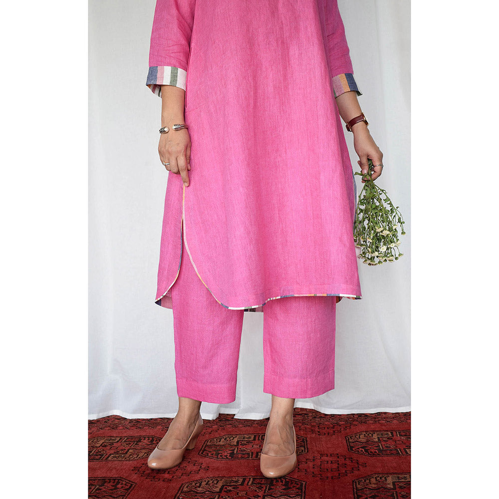 HOUSE OF MOXA Orchid Pink Linen Co-Ord (Set of 2)