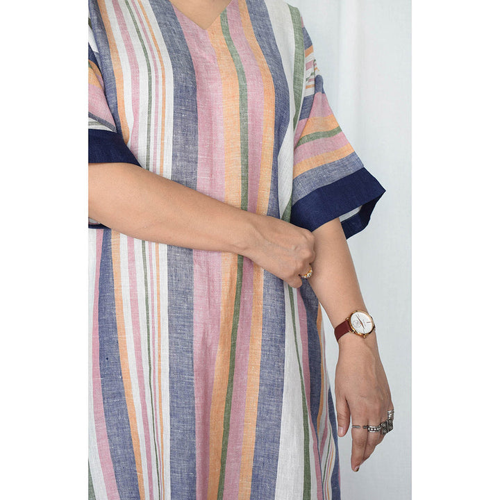 HOUSE OF MOXA Multicolour Striped Linen Co-Ord (Set of 2)