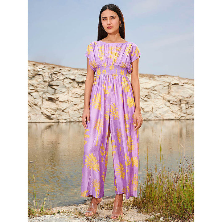 House of Soi Purple Chilies Printed Jumpsuit